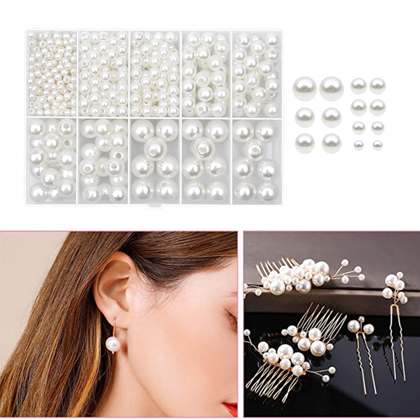 470x Round Beads for Crafts! Craft 4mm 6mm 8mm 10mm 12mm DIY Choker Making