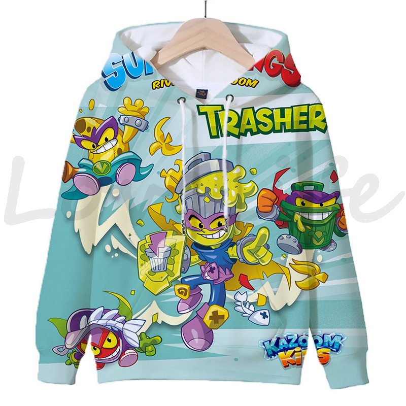 com capuz moletom superthings kazoom meninos meninas pulôver outono topos sudadera