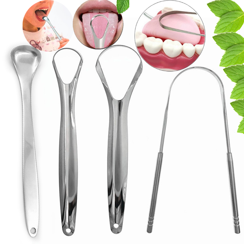 Best of Stainless Steel Tongue Scarper Cleaners For Oral Hygiene Gratte Langue Tounge Scrapper Toothbrush Tongue Scraper Cleaning Brush Reviews & Tips