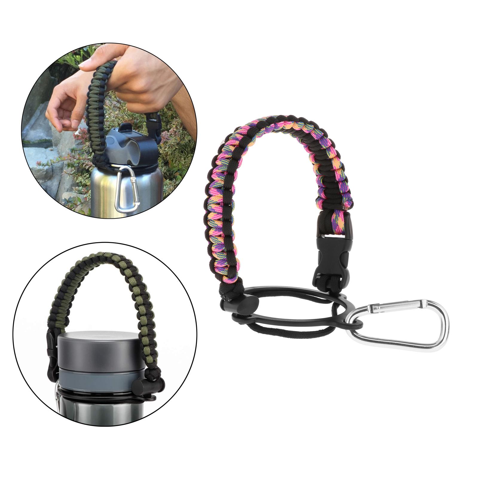 Paracord Wide Mouth Water Bottle Handle Holder Strap for REIC Camping Backpacking Outdoor Activities