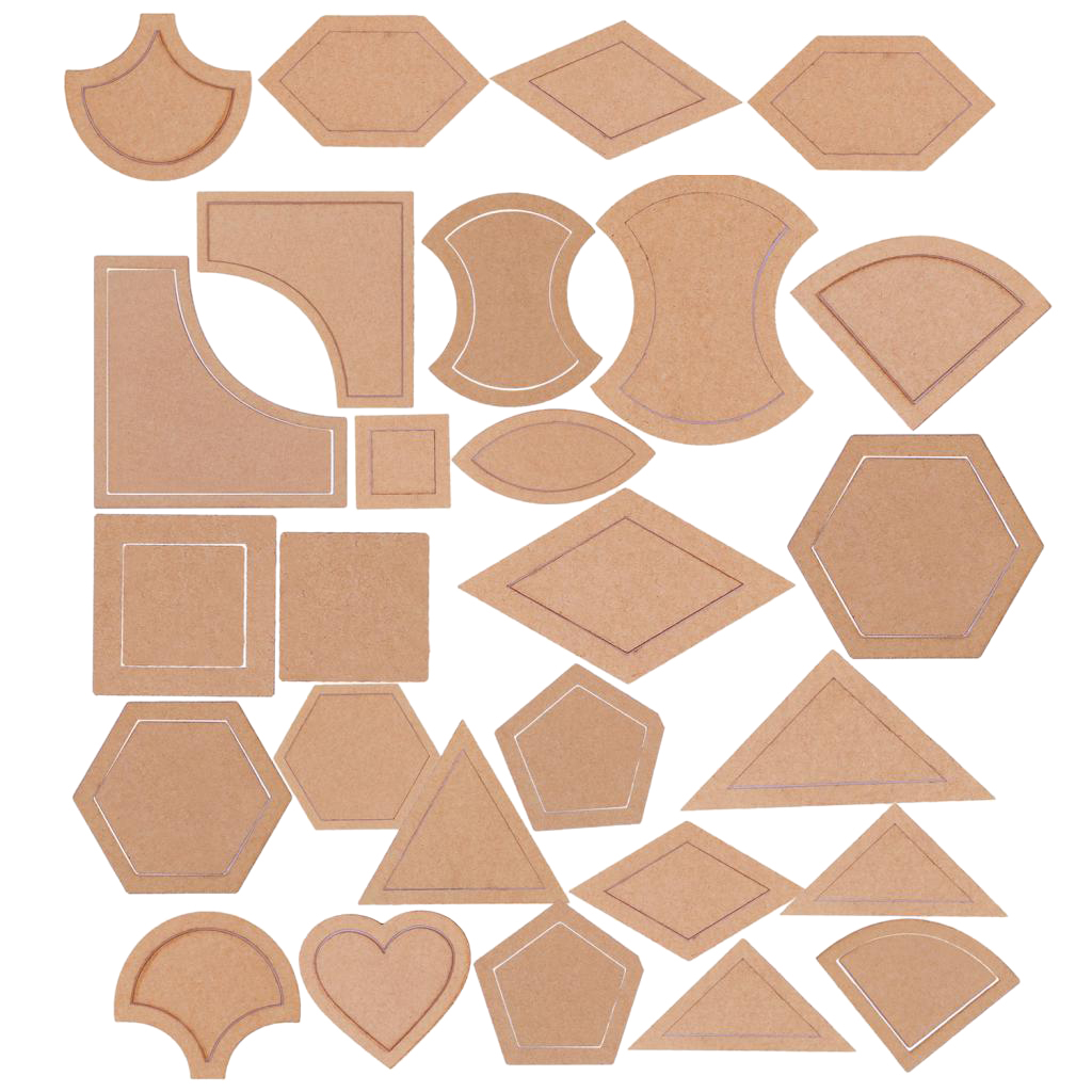 54 Pcs Mixed Quilting Templates DIY Tools Acrylic Sew Stencil Patchwork Quilter