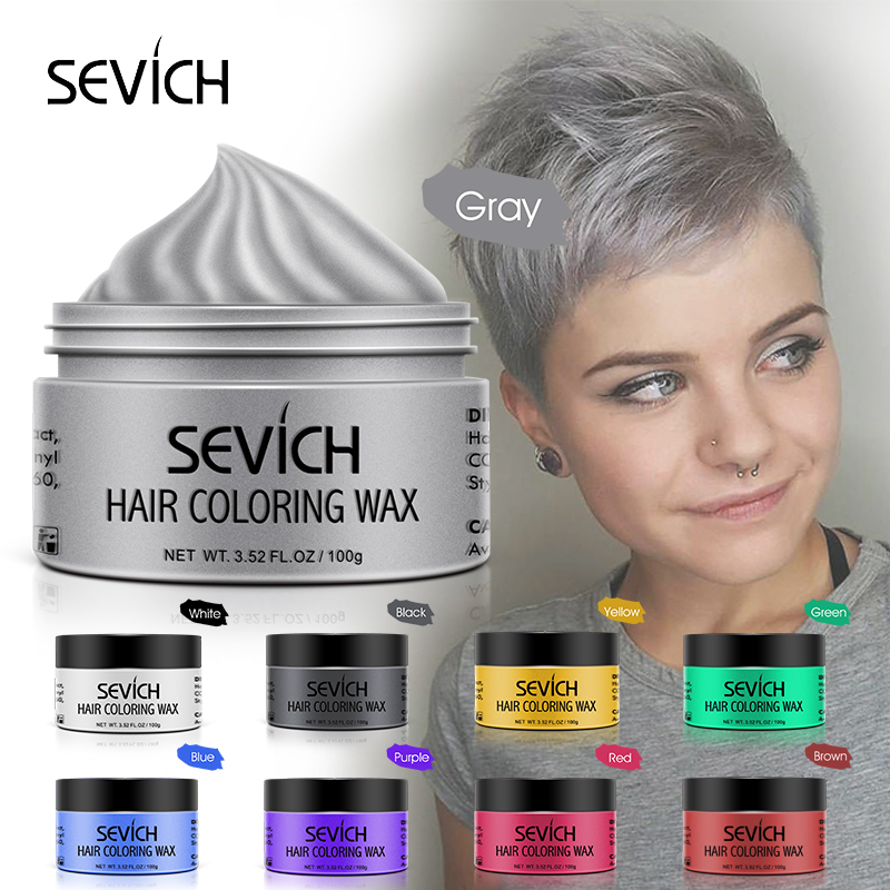 Best of Sevich 9 Color Hair Color Wax For Men And Women One-time Temporary Hair Color Cream Gel 100g Grandma Grey Color Hair Styling Reviews & Tips