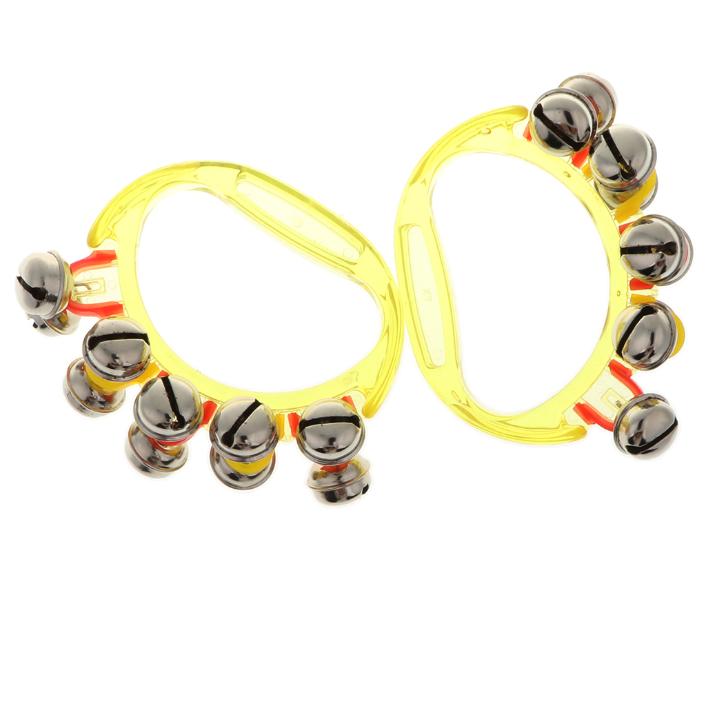 2 PCS Baby Tambourine Hand Shaking Jingle Bells Children Dancing Toy Gifts