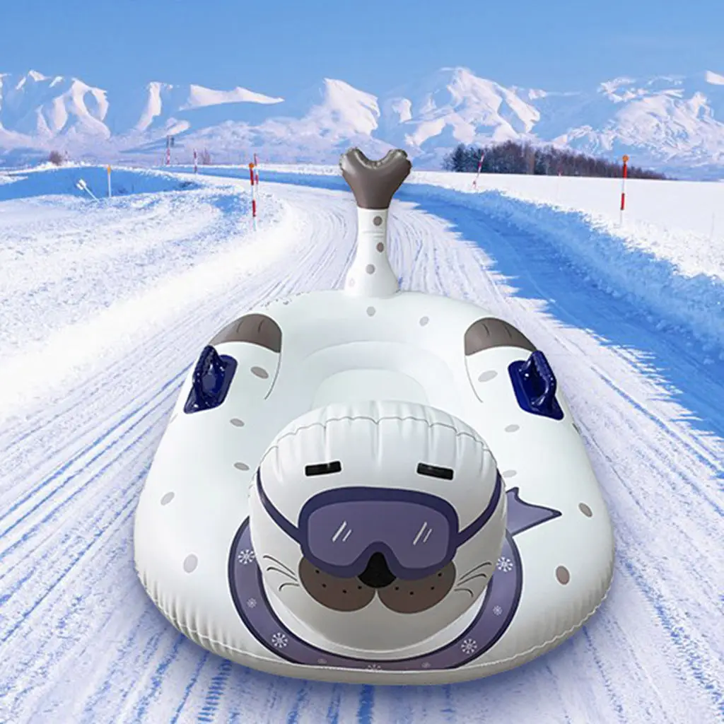 Snow For Winter Inflatable Floated Skiing With Handle Pvc Snow Sled Tube Kid Ski Outdoor Sports Supplies