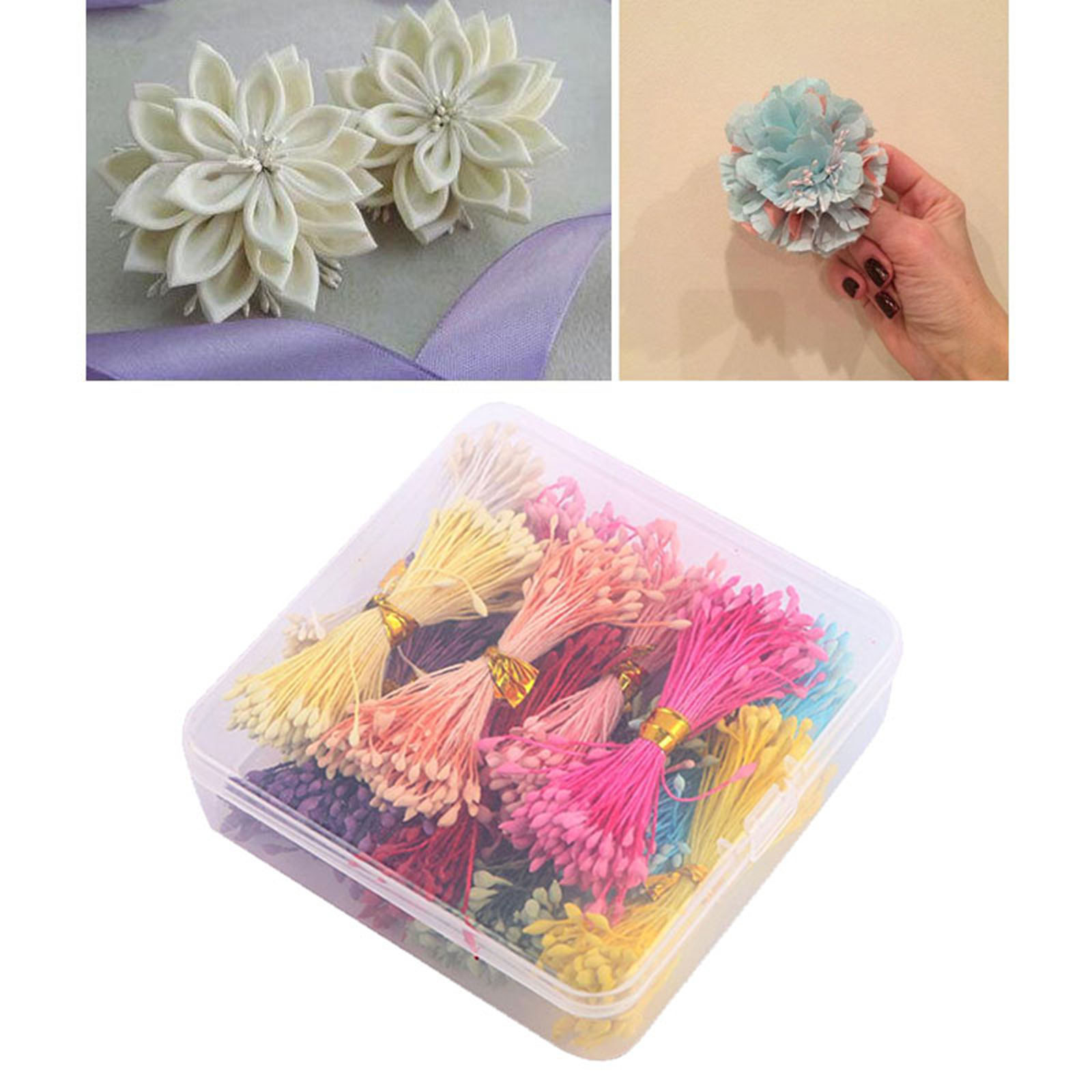 1100pcs 1mm 60mm Artificial Pearl Flower Stamens Pearl Double Heads for Foamiran Art Flower Multicolor Wedding Craft Decoration
