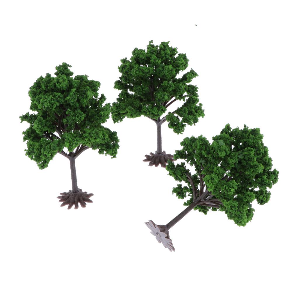 3x Model Tree Train Landscape Artificial Flower Trees for Do-it-yourselfers,