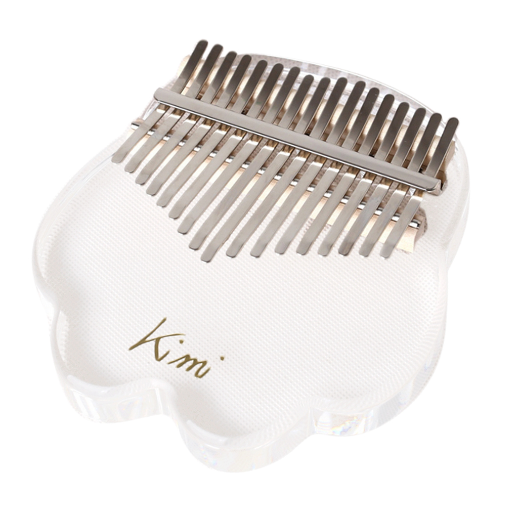 KIMI Professional Kalimba 17 Key Thumb Piano Crystal Clear with Case Sticker