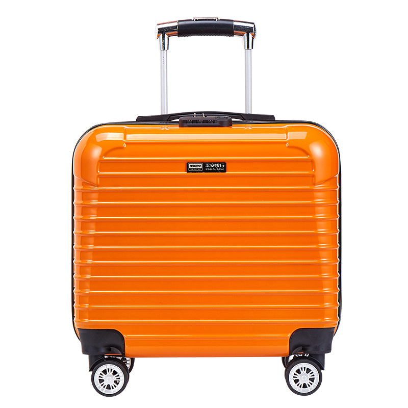 small orange suitcase