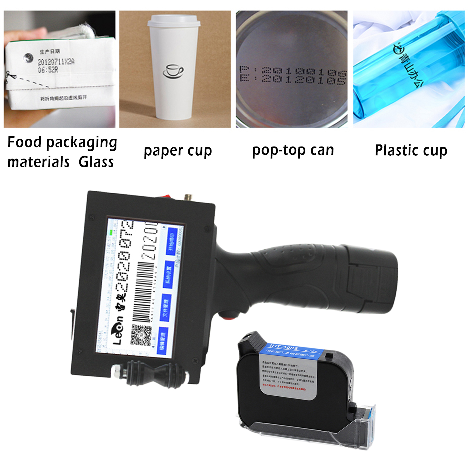 Inkjet Printer 600DPI Date Time Coder Coding Machine QR Barcode Logo Maker