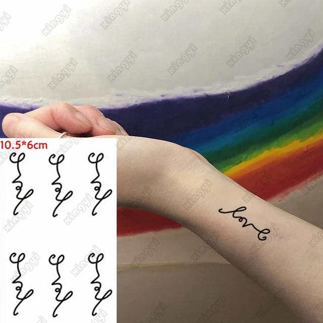 Waterproof Temporary English Letter Tattoos Women Fashion Beauty Single  Word Flash 3D Fake Tattoo Arm Sleeve Sticker Man - AliExpress