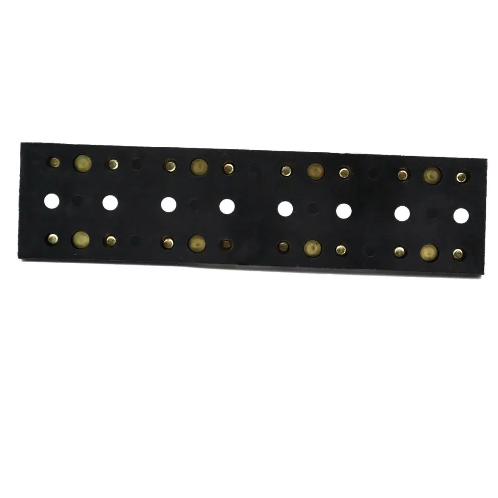 CARVIYA 6 Circuit Junction Block,32V DC 60A Dual Brass Bus Bars with Eight 8-32 Screw Terminals 6 Circuit 60A 