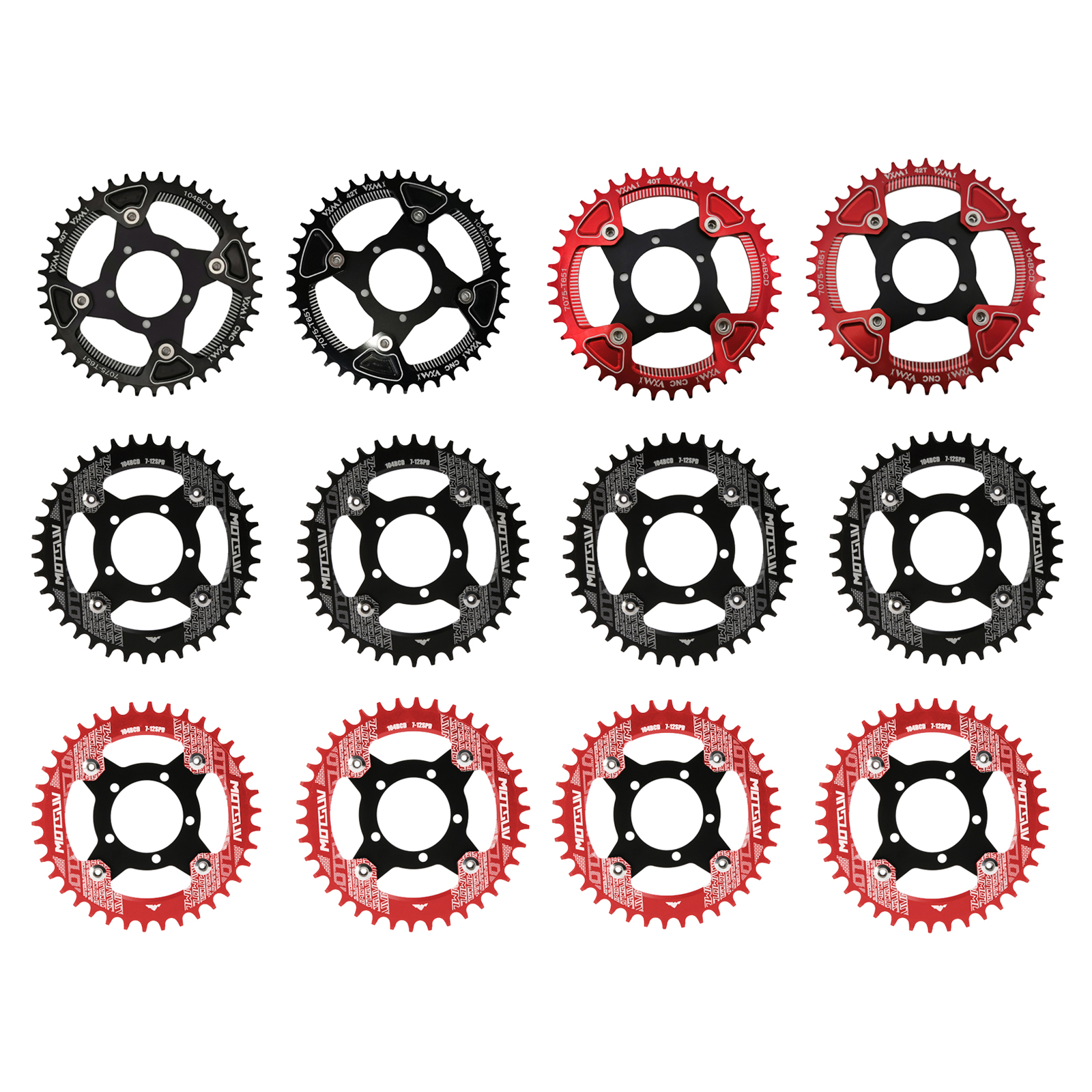 Electric Bicycle E-bike 104BCD Chainring + Adapter For Bafang Mid Drive Motor Sprocket Wheel Aluminium Alloy Durable Parts