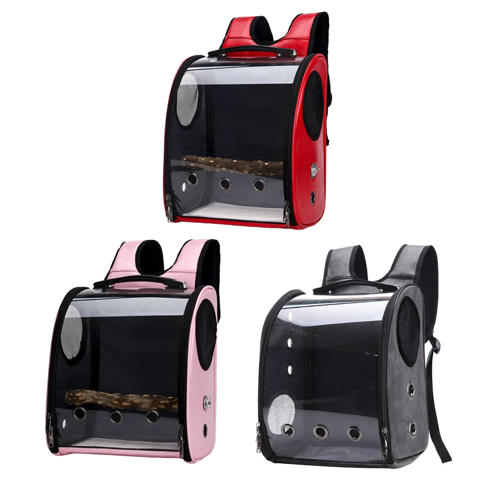 Pet Parrot Bird Carrier Travel Bag Space Capsule Transparent Cover Backpack Breathable