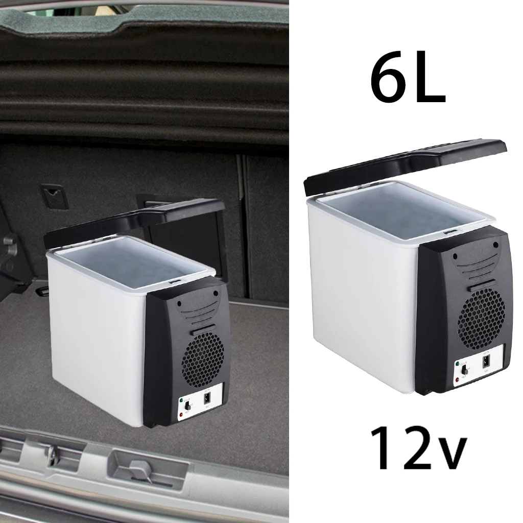 Portable Refrigerator Fridge, 6L 12V Car Fridge Freezer, Electric RV Car Cooler Refrigerator for Vehicle, Boat