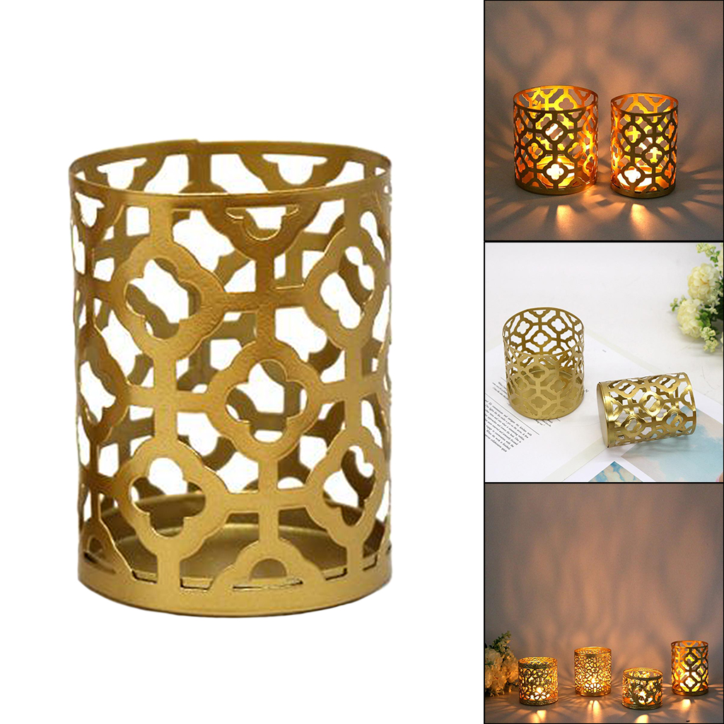 Creative Hollow Candle Holder Iron Art Decorative Candlestick Holder Tabletop Tealight Candle Stand Wedding Home Decor