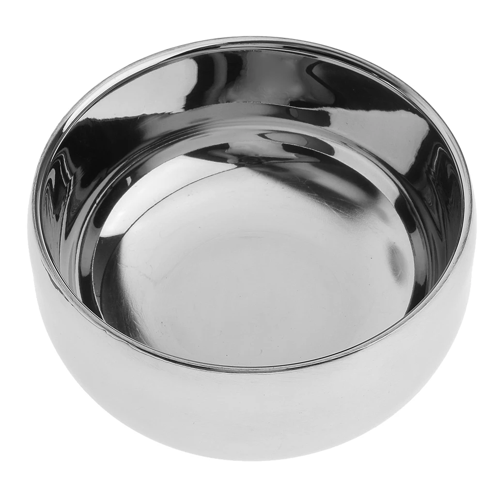 Shaving Cup with Lid Stainless Steel Mirror Cup  Shave Barber Tool Salon Man