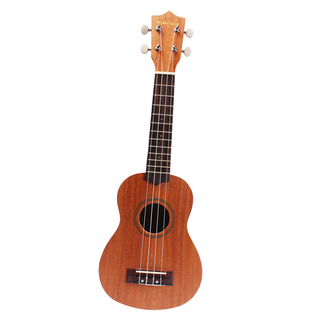Brown Full-enclosed Mini 21 Inch 15 Frets Ukulele Uke UKLL Hawaiian Guitar