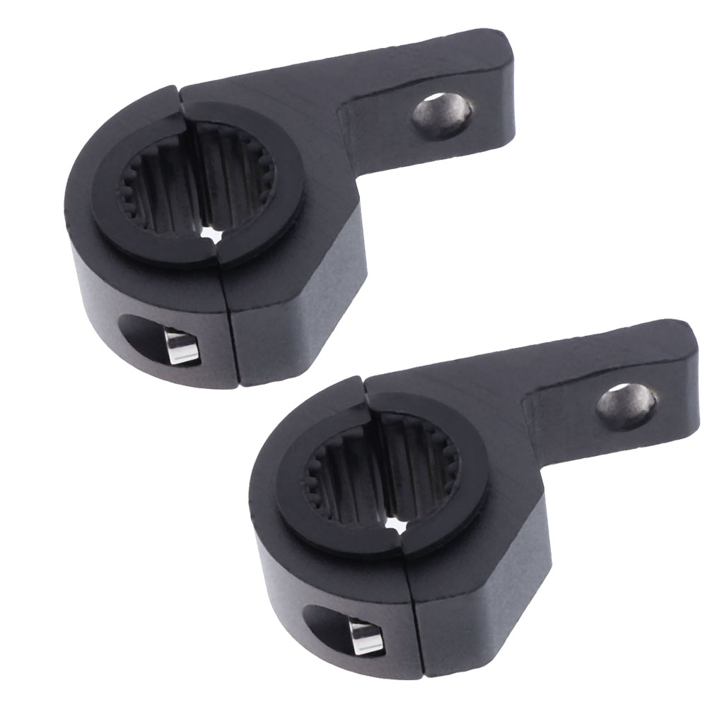 Black Front Rear Motorcycle Turn Signal Light 33mm Fork Clamp, Durability