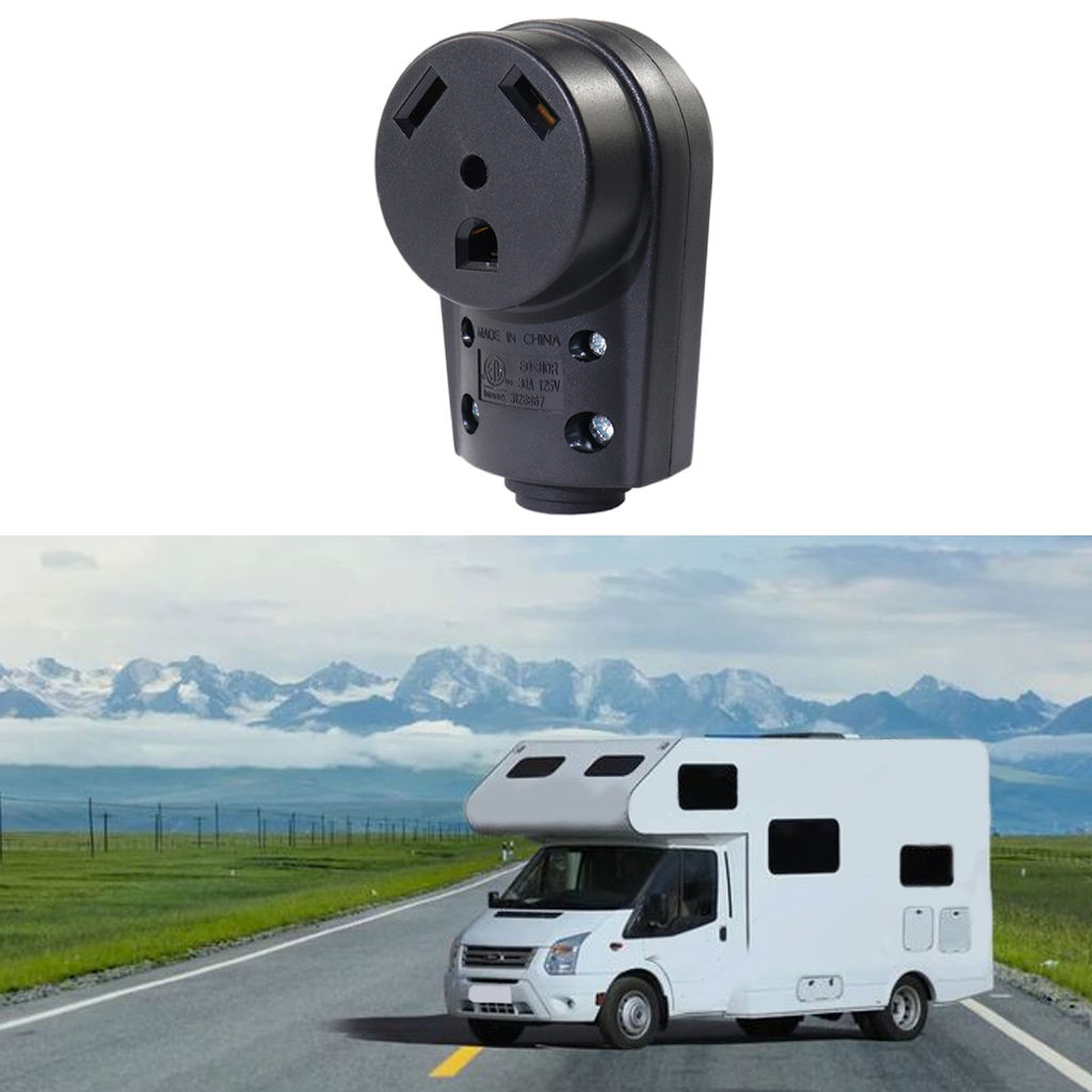 125V 30A Female Socket RV Replacement Female Plug Receptacle Plug with Ergonomic Handle Upgraded with Handle for Caravan