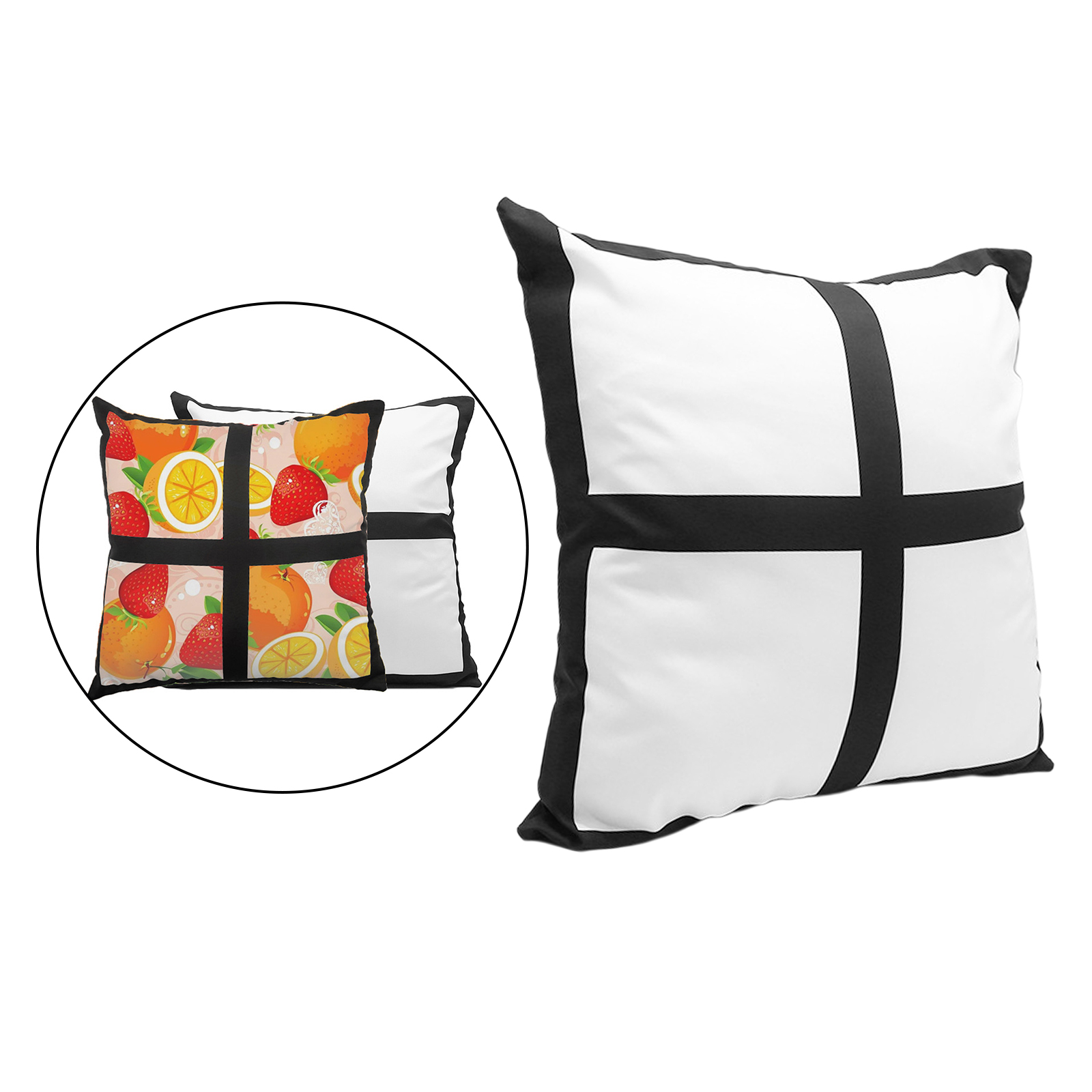 40x40cm Sublimation Blanks Polyester Panel Pillow Case for Heat Press Printing Cushion Case DIY Lover Photo Pillow Cover