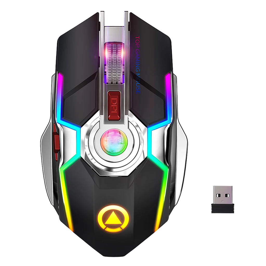 RGB Mouse Gaming Ergonomic Backlit 7 Buttons 1600DPI Gaming Mouse for PC Laptop