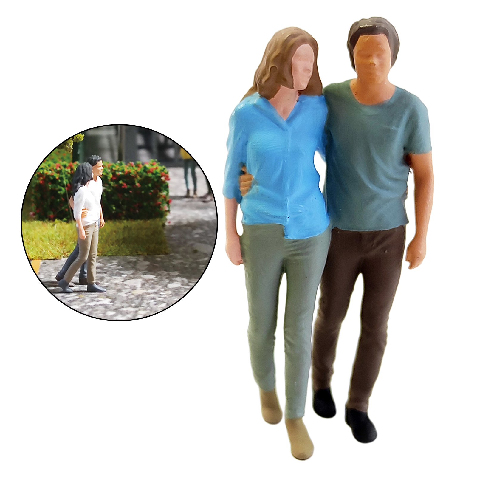 1:64th Figures Model Couple People for Miniature Scenes, Diorama Decoration Accessories