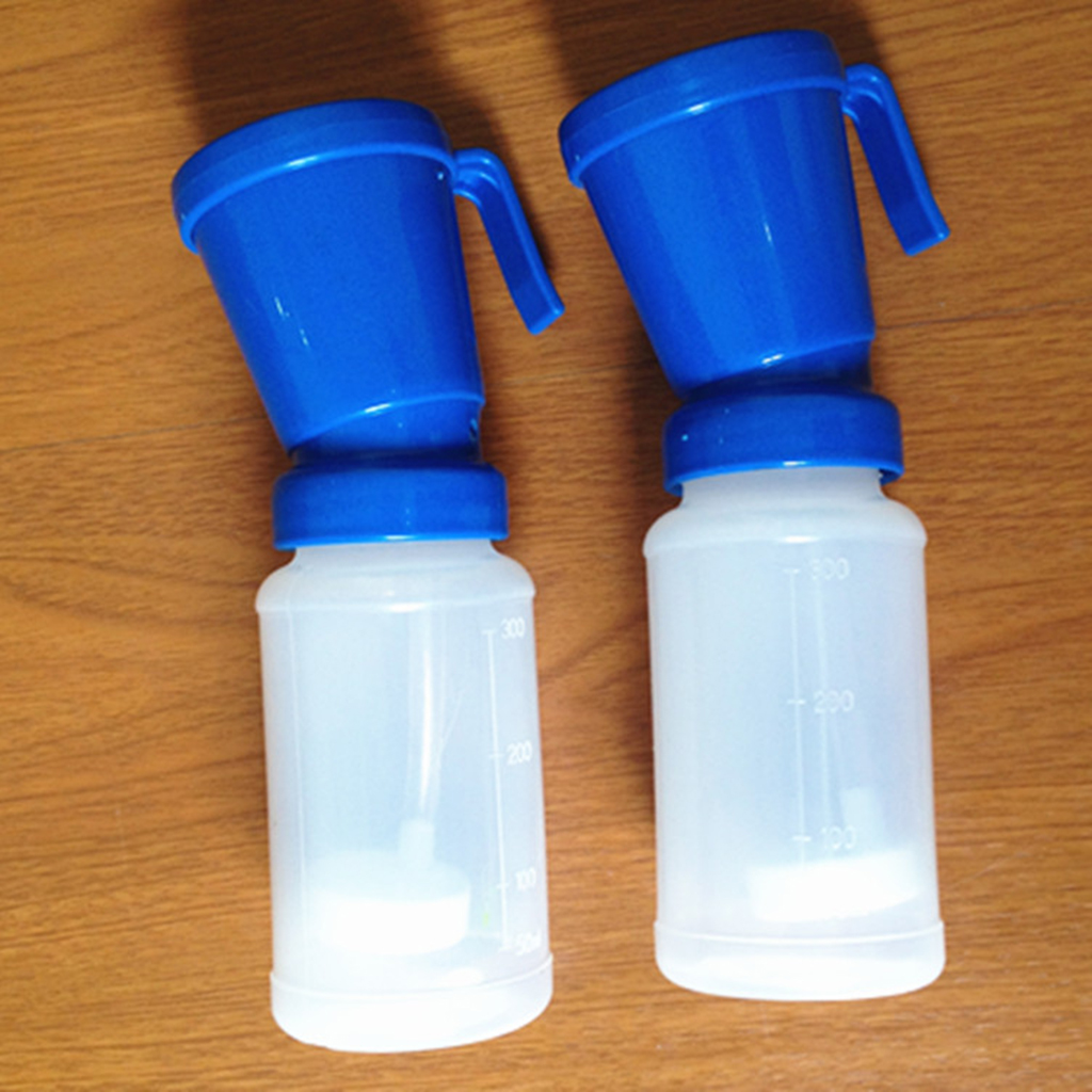300 ml  Plastic Teat Dip Cup for Cow Goat Sheep Nipple Cleaning Disinfection