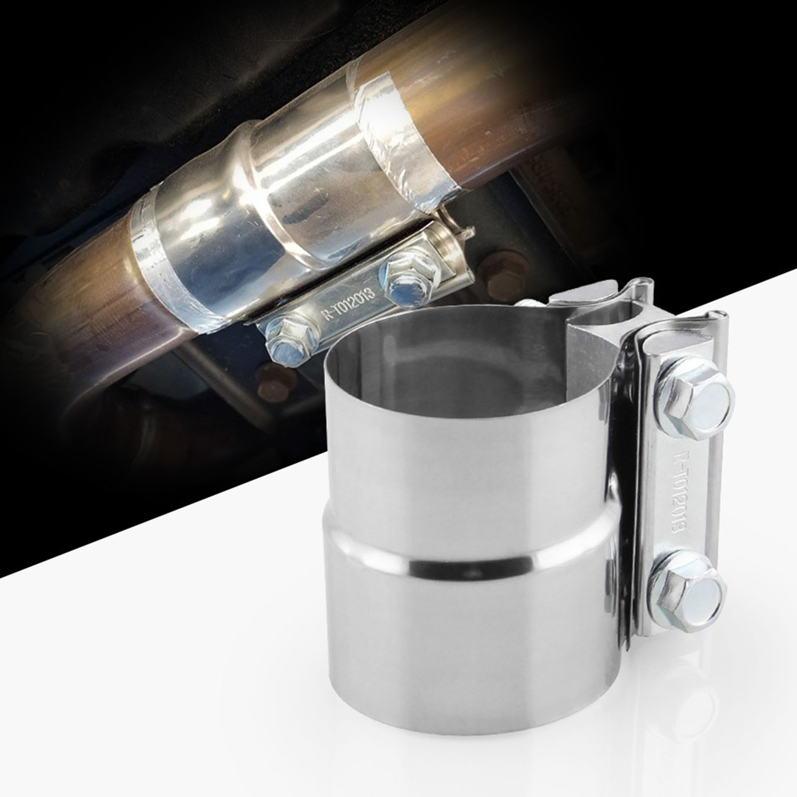 3 Inch Butt Joint Exhaust Band Clamp for OD to ID Pipes Exhaust System Connection Leakage Free Car Pipe Replacement Accessories