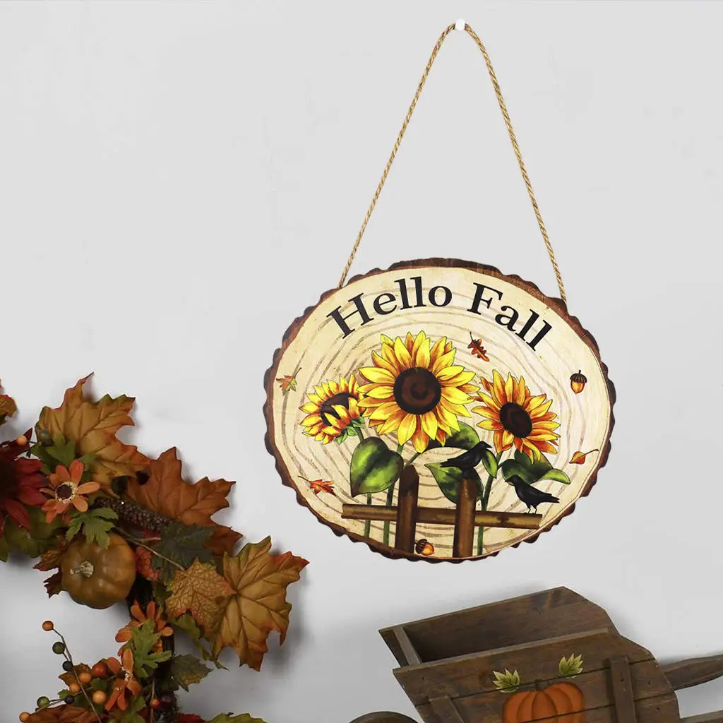 Rustic Autumn Fall Wooden ing Sign Harvest Decoration Craft