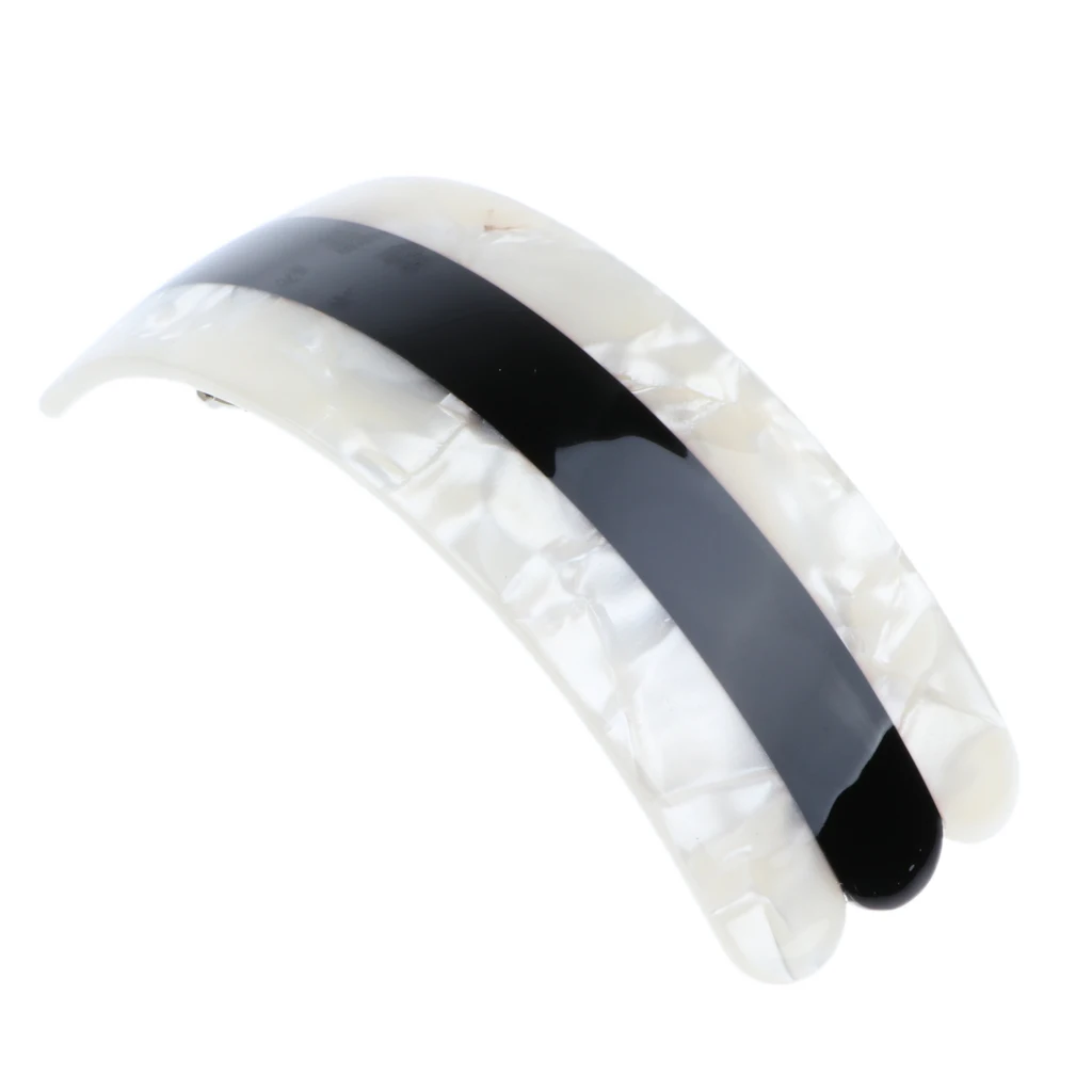 Arch Rectangle Automatic Acetate Spring Hair Barrette Hairpin Clips Jewelry