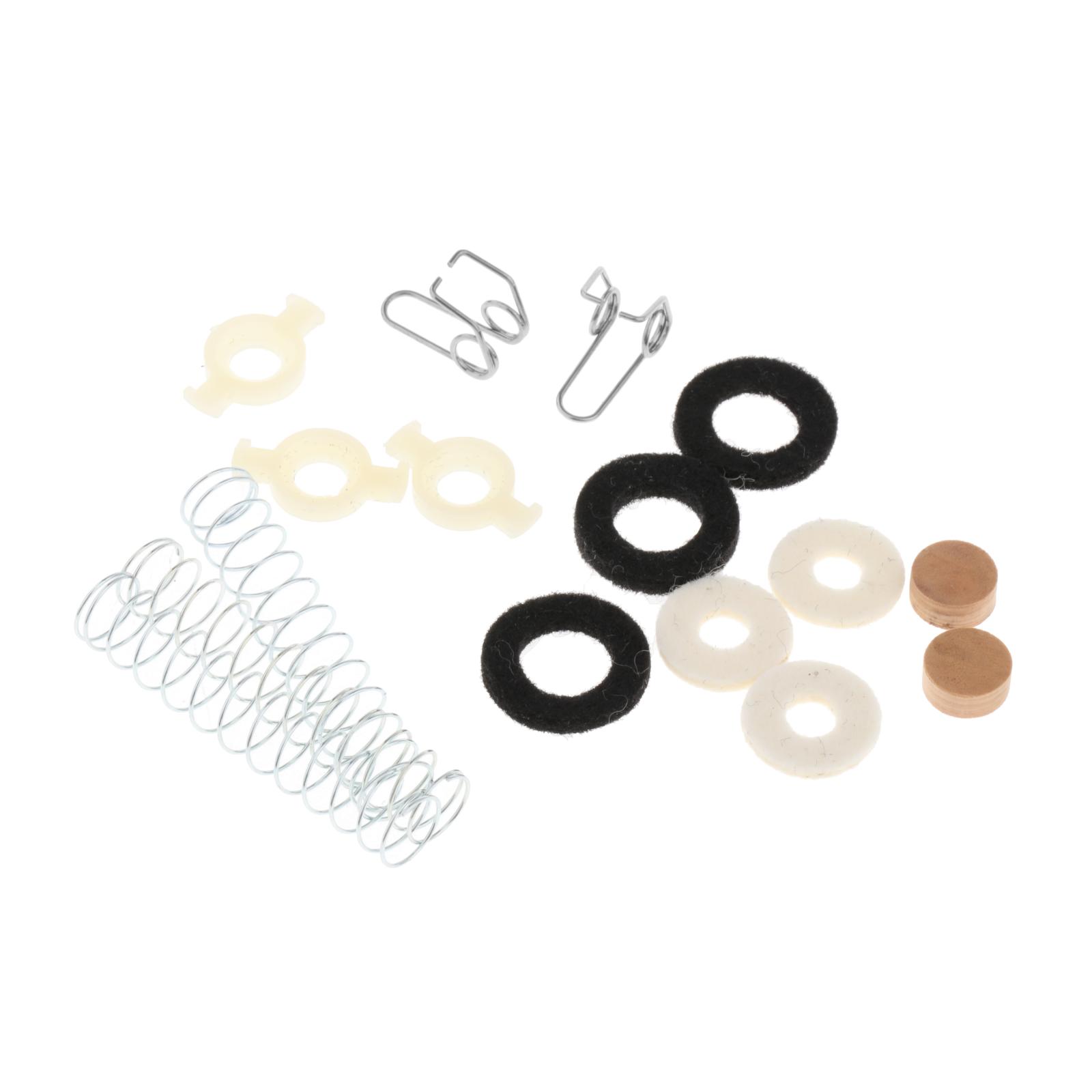 16pcs Trumpet Valve Repair Kit w/ Spring Rest Felt Pad for Trumpet Cornet Musical Instrument Maintenance Parts