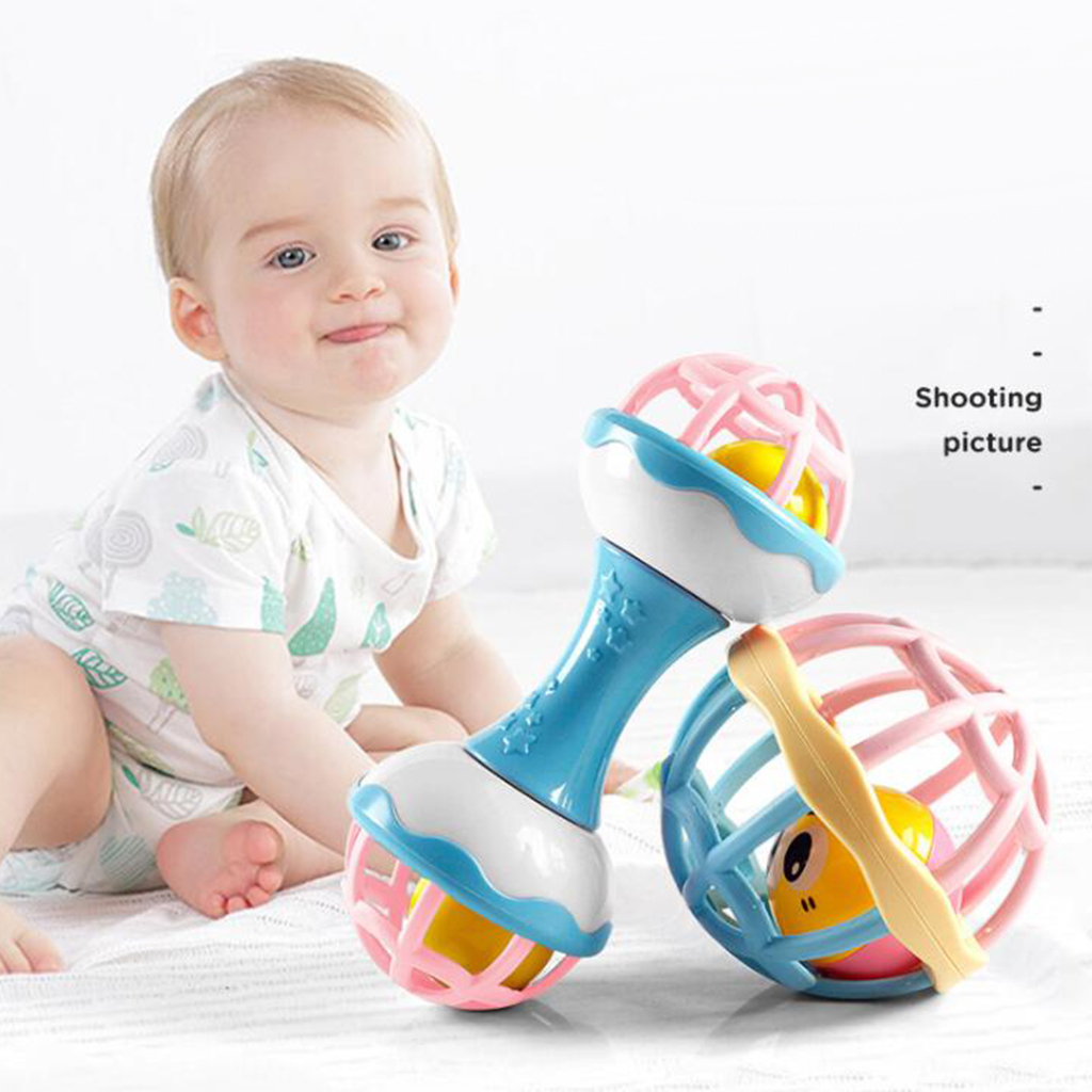Baby Rattle Toddler Newborn Kids Hold Shaker Bell Rattles Sound Sensory Toy