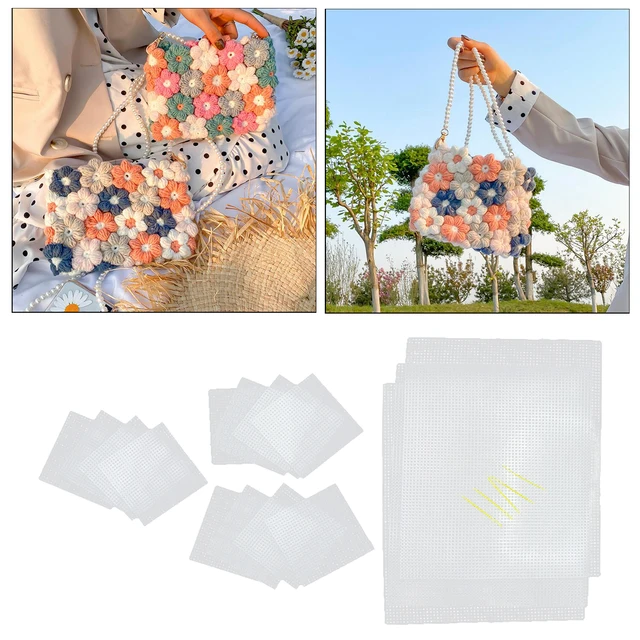 Cheap 3Pcs/Set Special DIY Studry Plastic Canvas Sheet Easy Knit Helper  Embroidery Bag Mesh Sheet for Acrylic Yarn Crafting