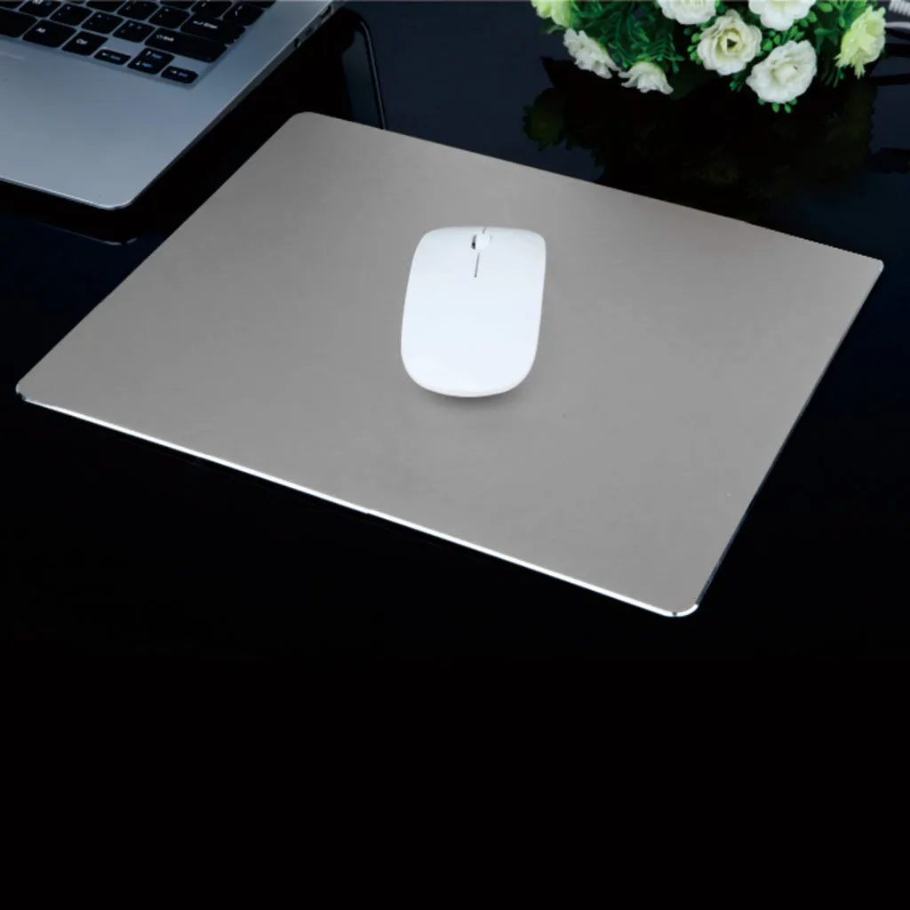 Aluminum Alloy Mouse Pad Metal Ultra Thin Gaming Mice Mat For PC Laptop MacBook 