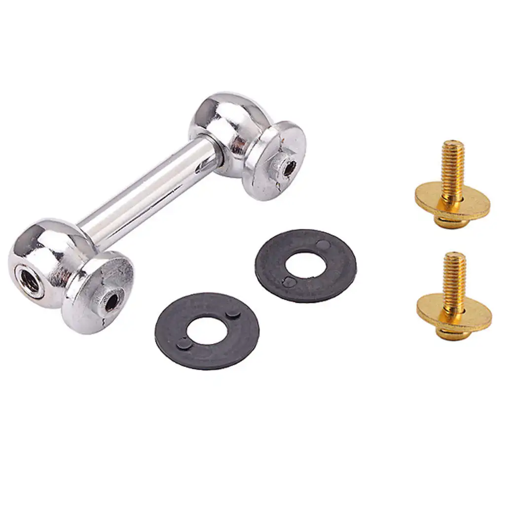 Two Side Snare Drum Lugs with Mounting Screws Drum Tube Lugs for Drum Accessories Chrome