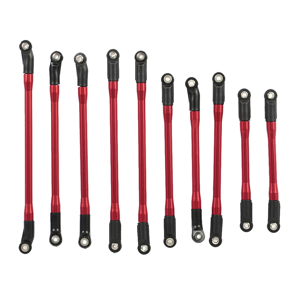 MagiDeal 10 Alloy Linkage Pull Rod Link for Axial SCX10 II 90046 1/10 RC Car