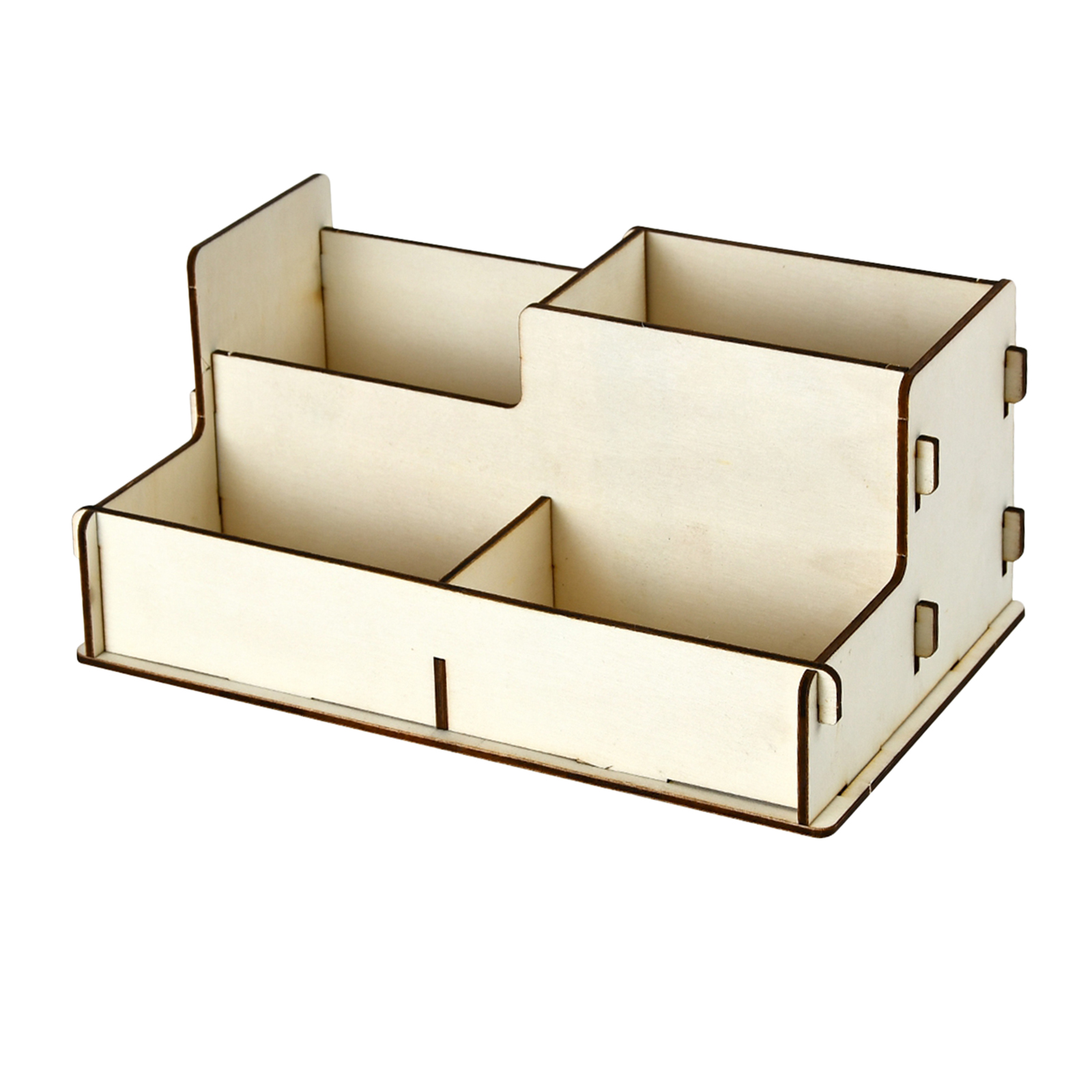 School Supply Storage DIY Wooden Desk Organizer Pen Holder Box