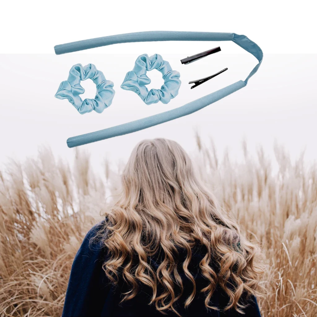 Heatless Hair Curlers Hair Curl Rod Headband for Long Medium Hair Overnight Soft Sponge Hair Rollers DIY Hair Styling Tools