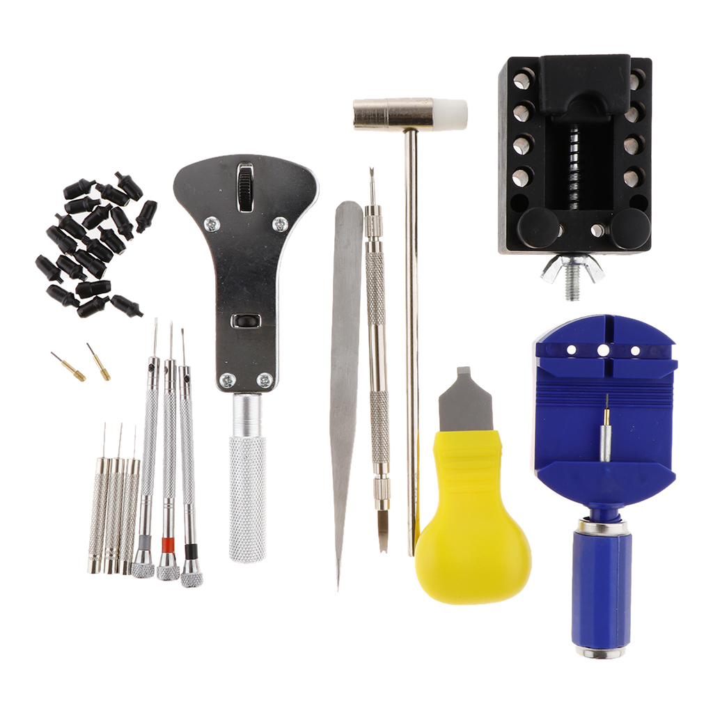 37Pcs Watch Repair Back Case Opener Wrenchmaker Screw Cover Remover Tool Kit