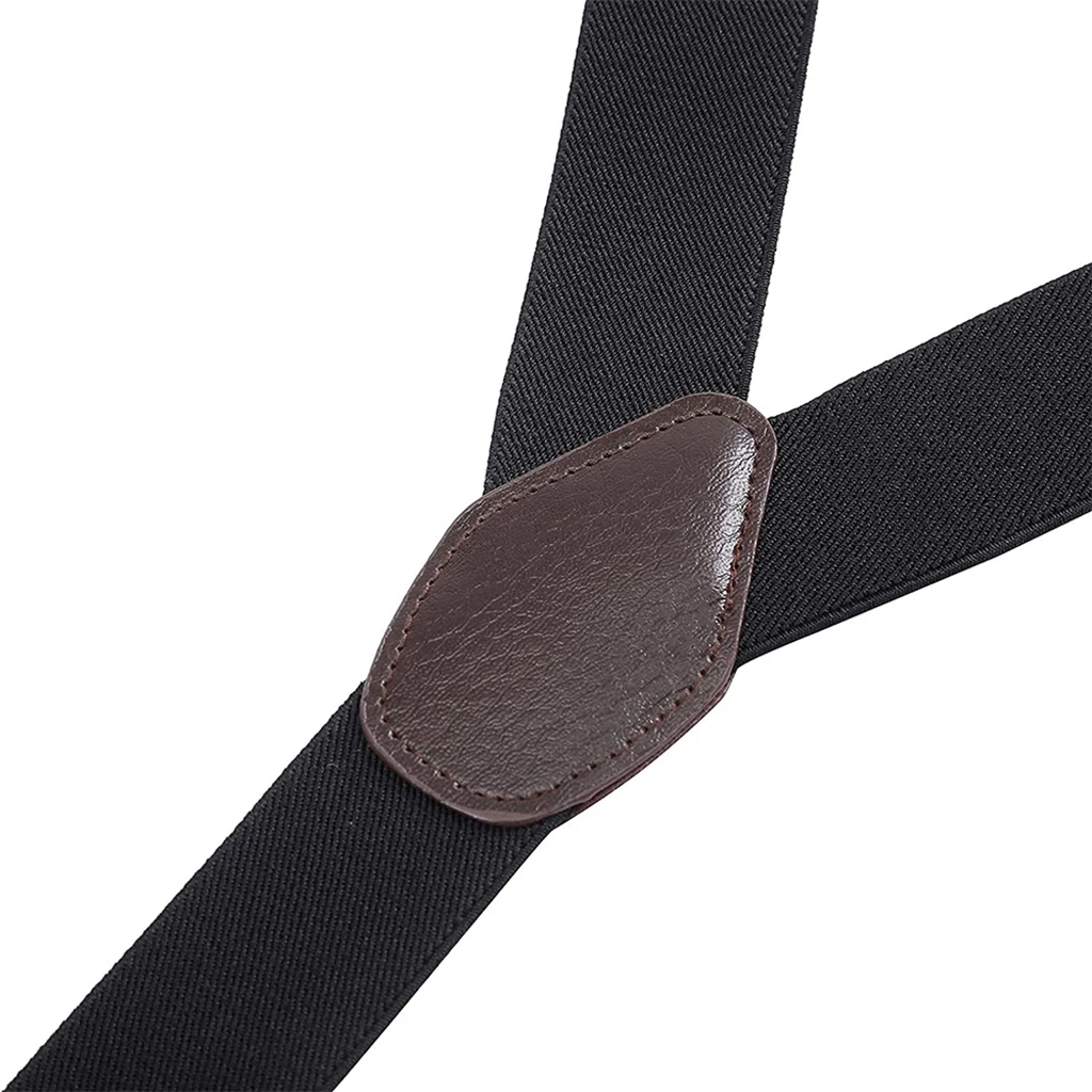 Men Button Hole Suspenders Y-Back Adjustable Tuxedo Suspenders Elastic Strap