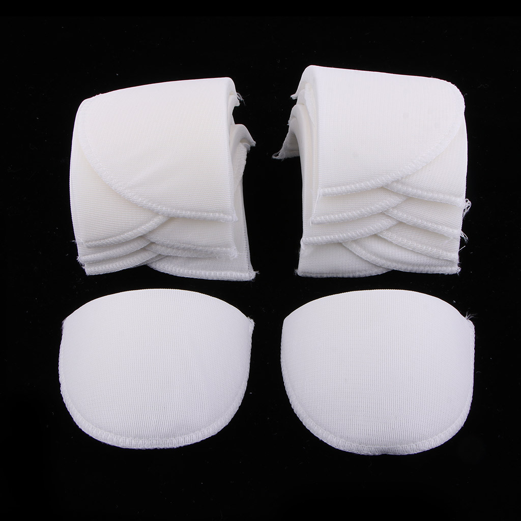 Pair of 6 Large Suits Shoulder Pads for Women Men Coats Jackets White