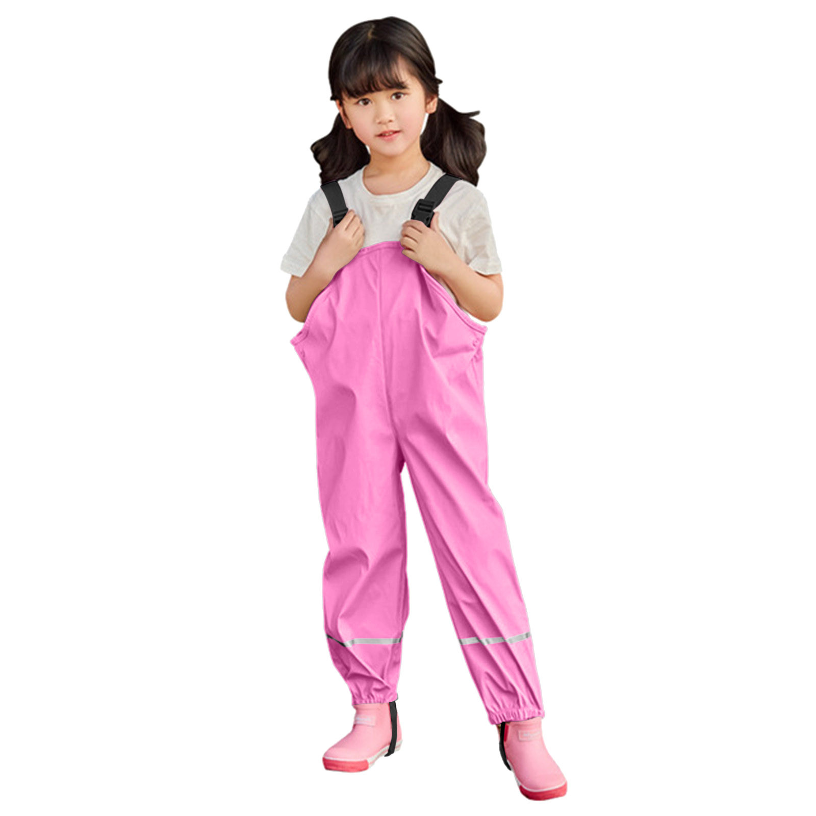 Toddler Kids Boys Girls Rain Dungarees 