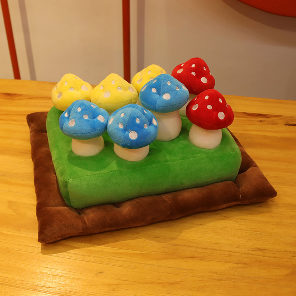Cute Kids Mushroom Picking Plush Toys Vegetable Garden Games Educational