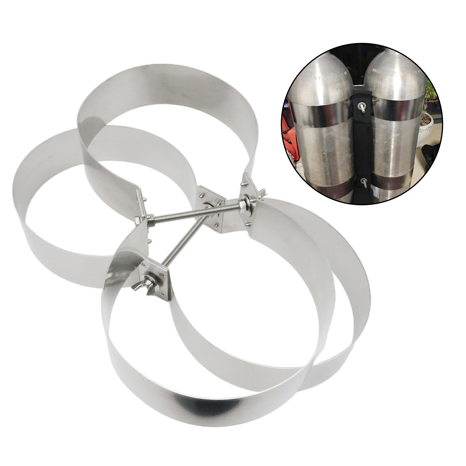 Durable 12L Diving Tank Band Carry Bottle Retainer Snorkeling Keeper Loops