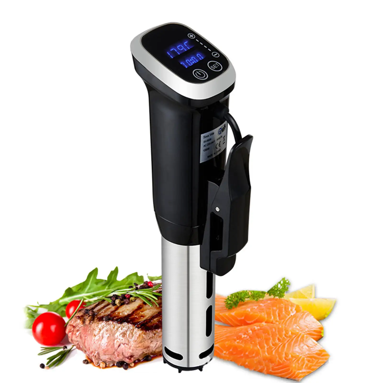 Sous Vide Cooker Quiet Operation Immersion Circulator Accurate Temperature Sturdy LED Digital Display Thermal 1200 W for Kitchen