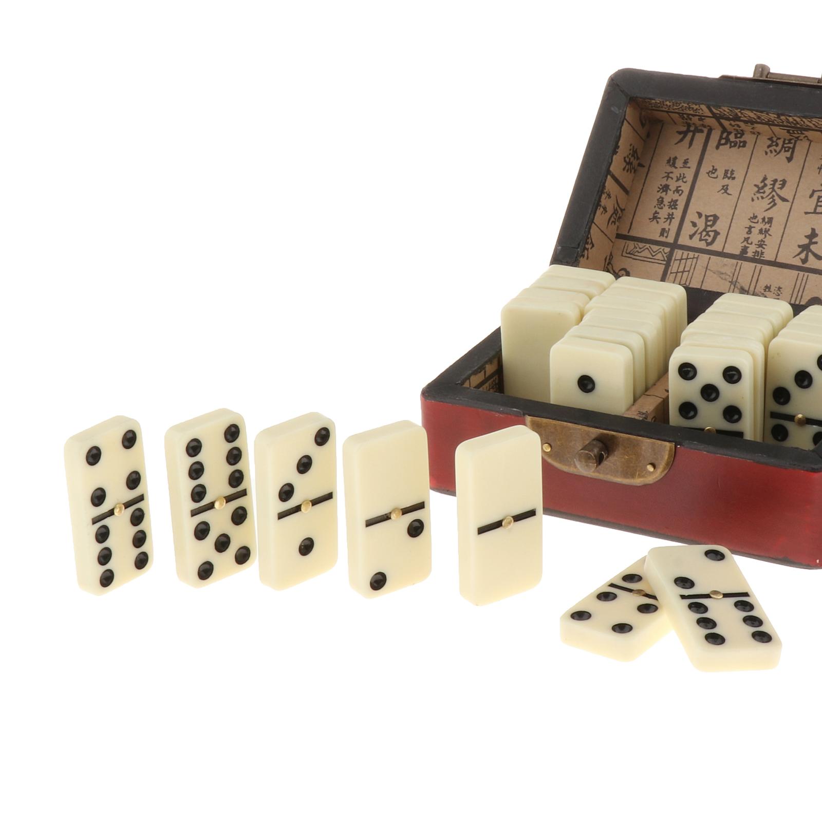 Double Six 28 pcs Dominoes Set Traditional Travel Family Table Board Game