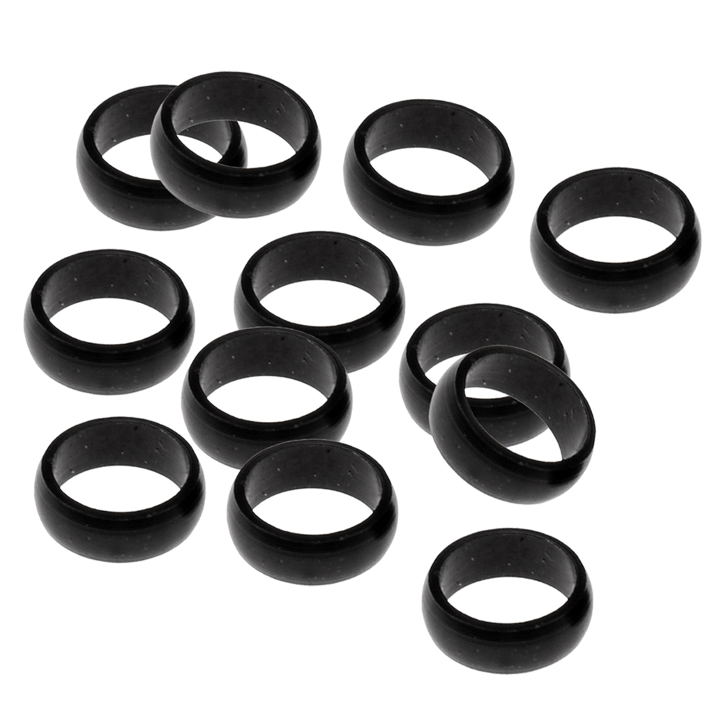 Set of 12pcs Durable Dart Sharft Protector Flights O Rings Accessories Black