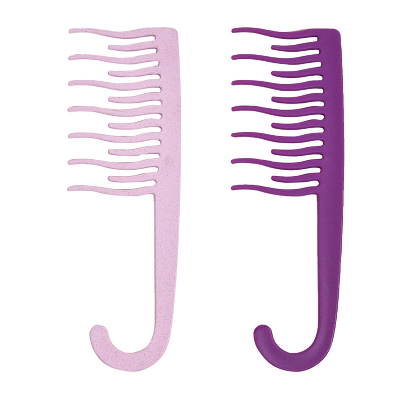 Wide Tooth Comb Hook Comb Dry and Wet Beauty Tools Hanging Wave Comb Wind Comb for Salon Curly Hair Haircut Long Hair Home Use