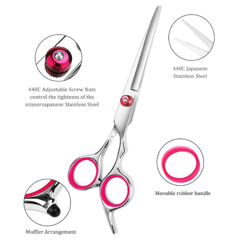 Tesoura de Cabelo Polegada Barbeiro Cabeleireiro Corte Profissional Conjunto Tesoura R3mf 9 Pçs 6 7 Cheap Tesouras de cabelo