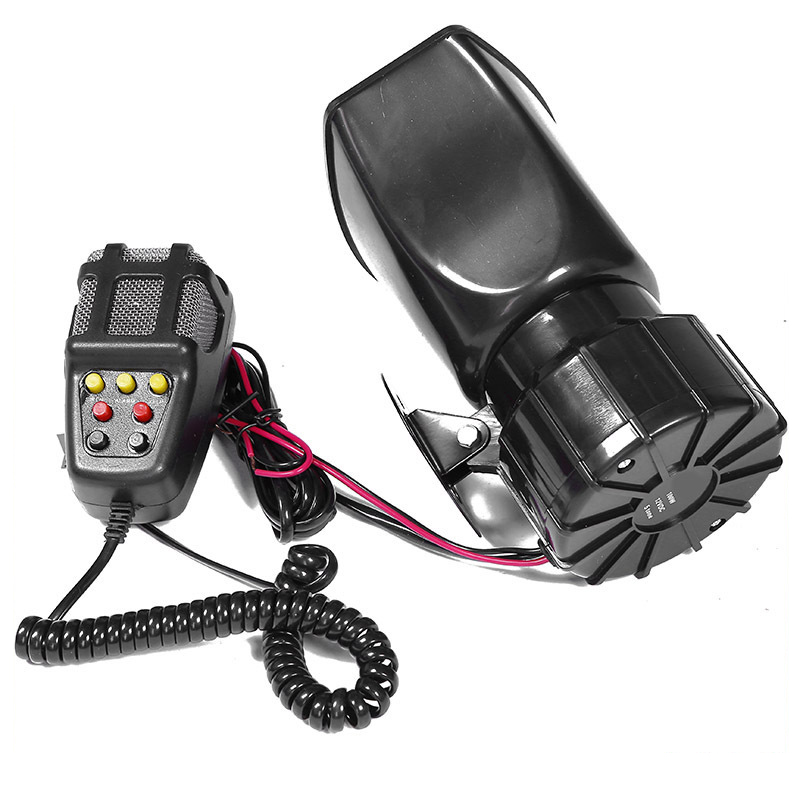 7-Sound Loud Car Warning Alarm Police Fire Siren Air Bugle PA Speaker 12V 60W Siren Air Horn Megaphone Car Horn 110DB